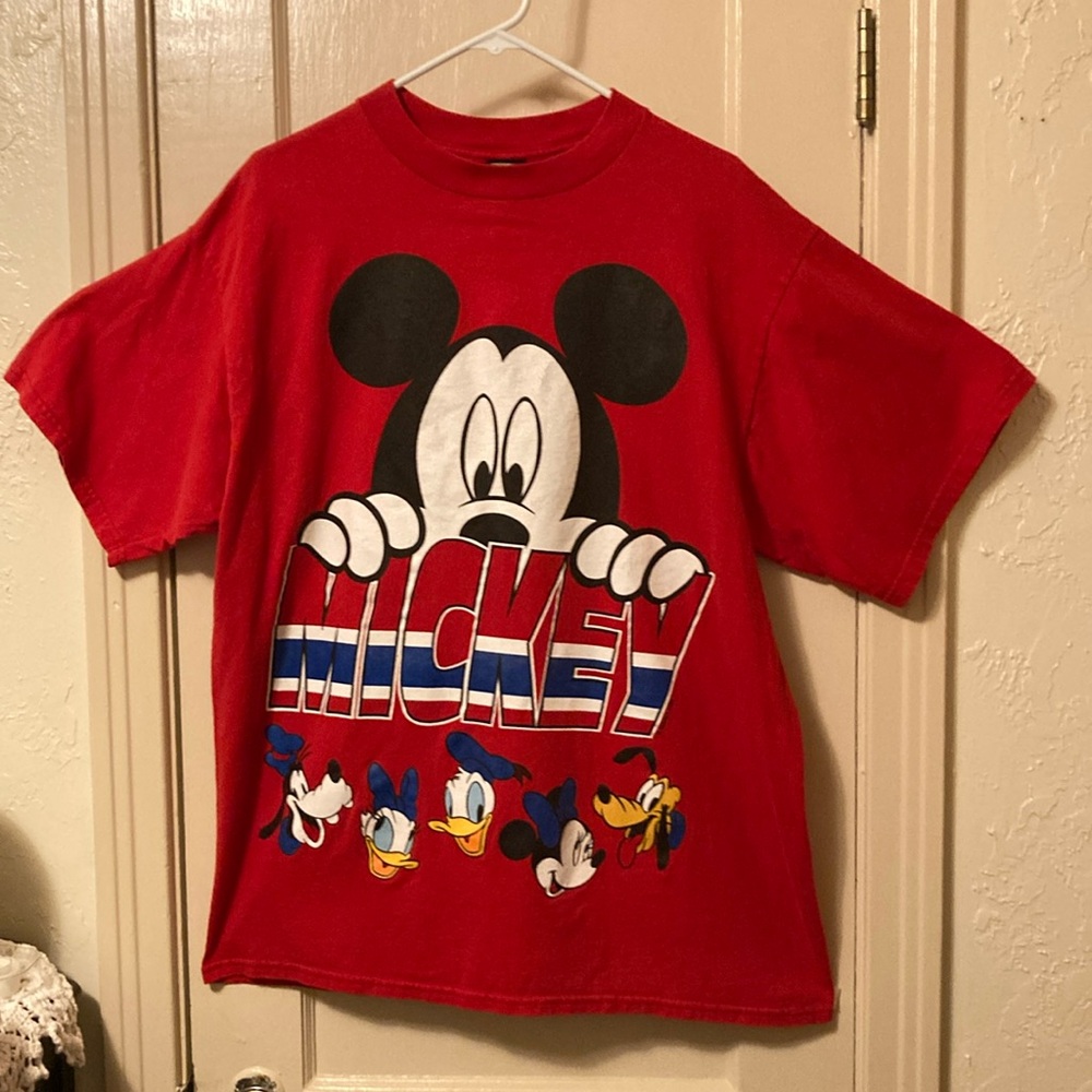 Vintage Mickey Unlimited Jerry Leigh Disney Mickey & Friend Tee Red